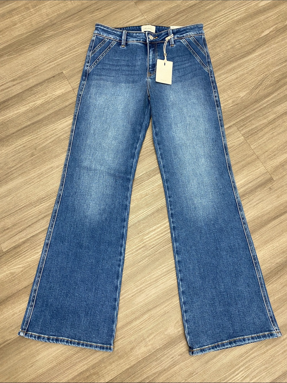 KanCan Medium Blue Wide-Leg Jeans